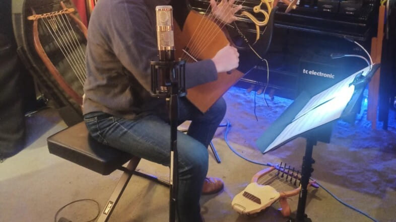 Recordings for international projects (handmade Lyra & Kitharis family by Palmos ancient instruments)